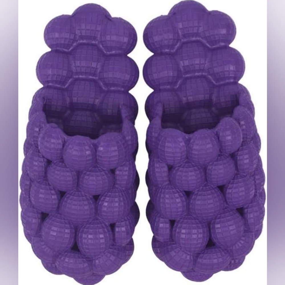 Purple Bubble Massage Slippers/Slides - Picture 4 of 9